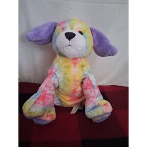 Ganz Webkinz Tie Dyed Puppy HM385 Stuffed Animal Toy Plush 8 In Retired No Code